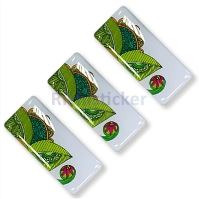 Kuppelede badges epoxyharpiks klistermærker med 3 m lim